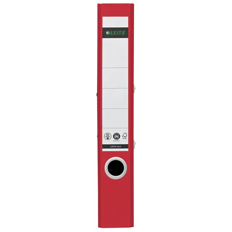 Leitz 180° Recycle svirtinė byla, A4, apvalus žiedas, saugojimui, kartonas, raudona, raudona