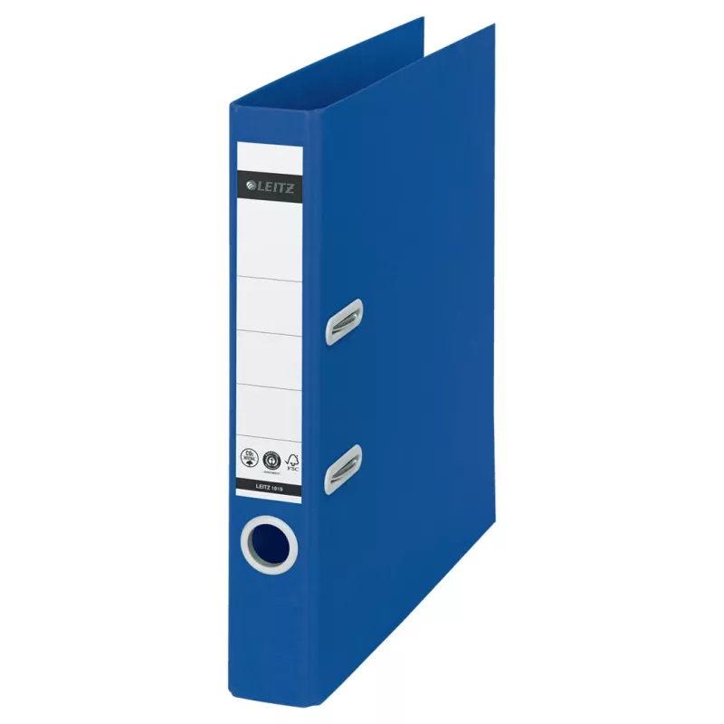 Leitz 180° Recycle svirties segtuvas, A4, apvalus žiedas, saugojimui, kartoninis, mėlynas