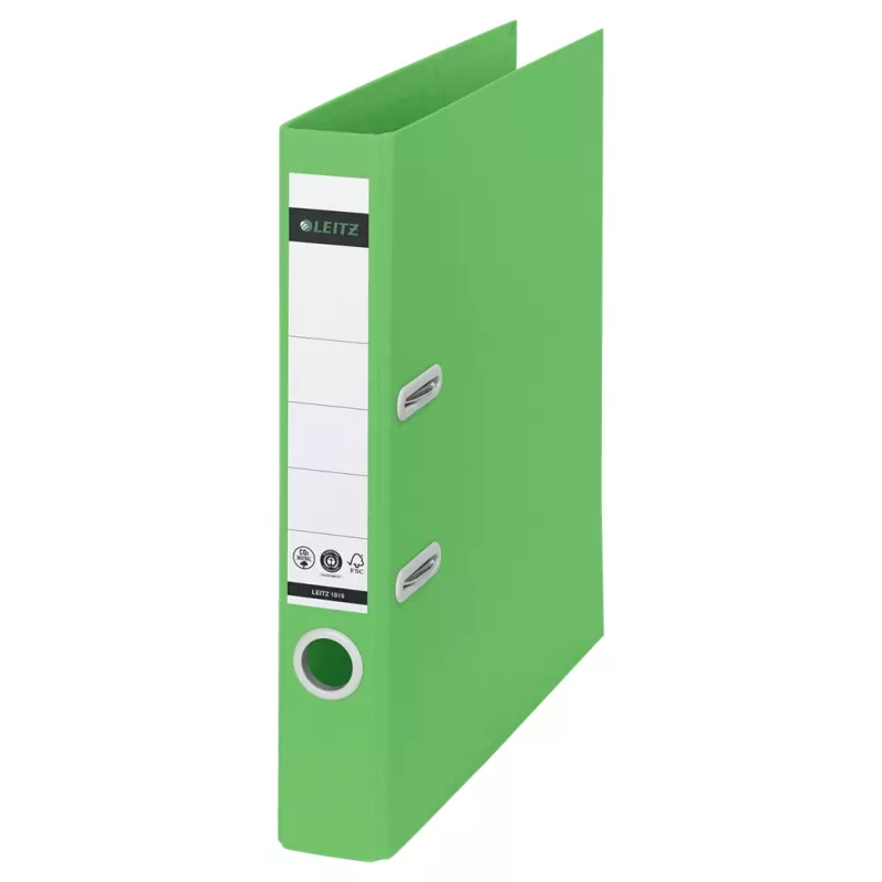 Leitz 180° Recycle svirties segtuvas, A4, apvalus žiedas, saugojimui, kartonas, žalia, žalia