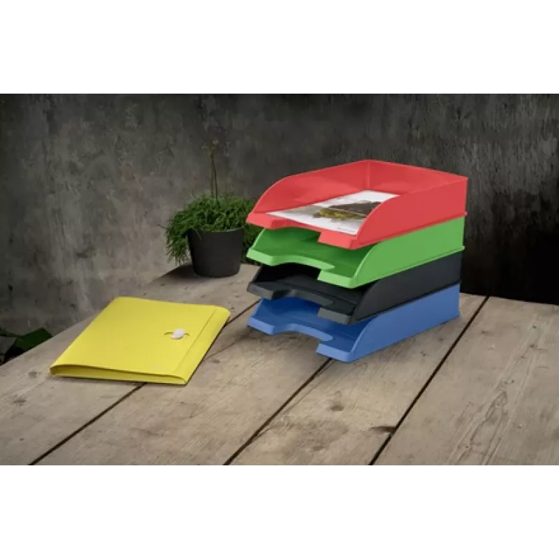 Leitz Recycle padėklas laiškams, plastikinis, mėlynas, A4+, A4, A4+, 1 stalčius (-iai), 255 x 70 x 357 mm