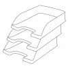Leitz Recycle laiškų dėklas, plastikas, žalias, A4+, A4, A4+, 1 stalčius(-iai), 255 x 70 x 357 mm