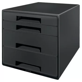 Leitz Recycle stalčių spintelė, 4 stalčiai (-ių), Plastikas, Juoda, 1 vnt., 287 mm, 270 mm