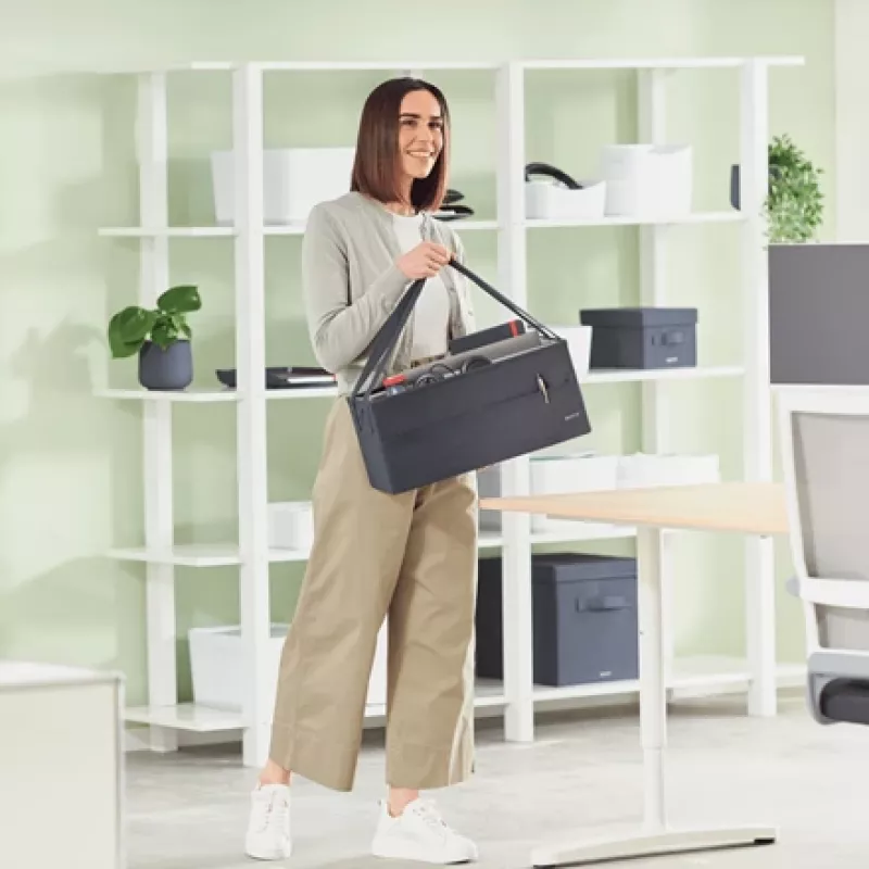 Leitz Fabric Hot Desking darbo krepšys, audinys, vienspalvis, audinys, užtrauktukas, unisex, 465 mm