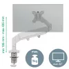 Leitz Ergo vietą taupanti vieno monitoriaus svirtis, spaustuvas/praėjimo anga, 9 kg, 43,2 cm (17 coliai), 81,3 cm (32 coliai), 100 x 100 mm, pilka