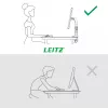 Leitz Ergo vietą taupanti vieno monitoriaus svirtis, spaustuvas/praėjimo anga, 9 kg, 43,2 cm (17 coliai), 81,3 cm (32 coliai), 100 x 100 mm, pilka