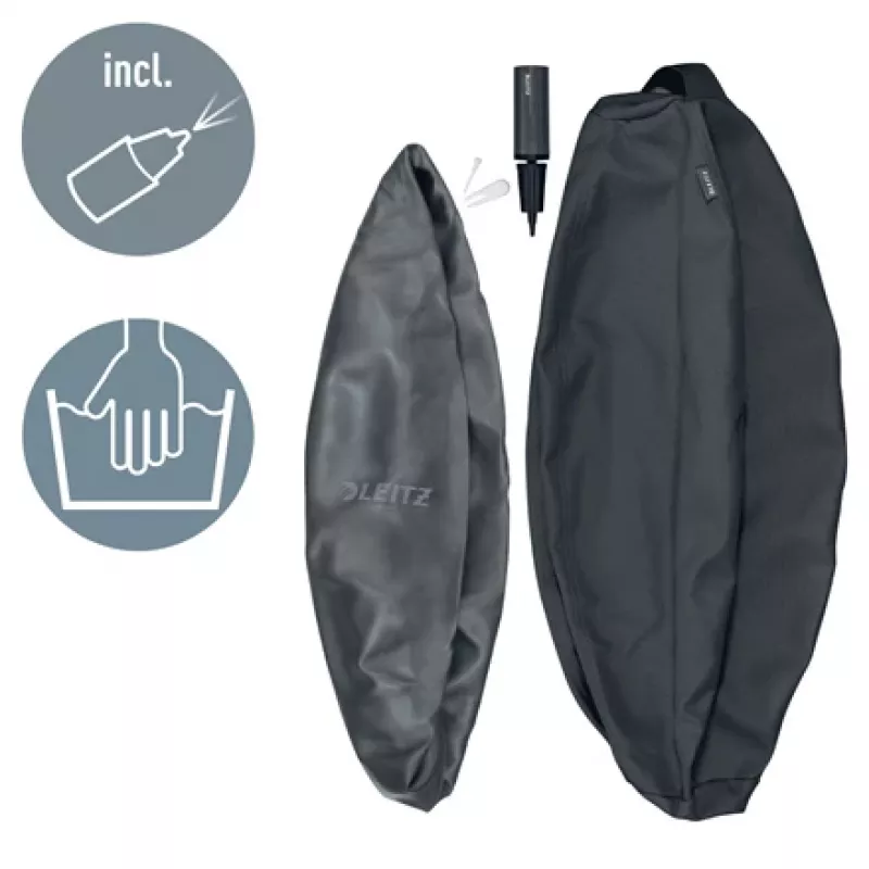 „Leitz Ergo“ aktyvus sėdėjimo kamuolys su stabdymo funkcija 65 cm, pilkas, pilno dydžio, 150 kg, TÜV, 65 cm, 2,87 kg