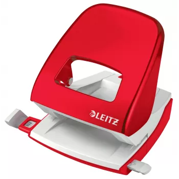 Leitz Hole Punch WOW 5008 Metal 2 skylių / 30 lapų, 30 lapų, Raudona, Balta, Metalas, 8 cm, 5.5 mm, A6