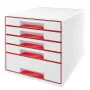Leitz stalčių spintelė WOW Cube 5 stalčiai, 5 stalčiai, Plastikas, 270 mm, 287 mm, 363 mm, 3,59 kg