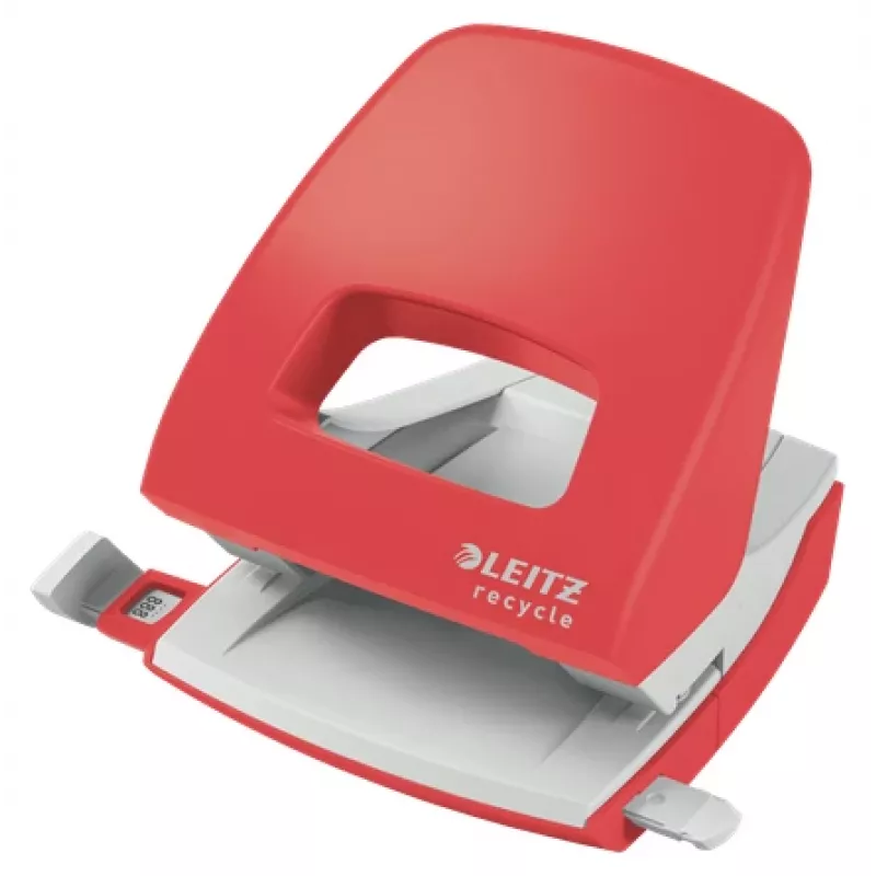 Leitz NeXXt Recycle skylamušis, 30 lapų, raudonas, plastikinis, 8 cm, 5,5 mm, A4, A5, A6, Folio, US-Quart, 8 x 8 x 8 cm