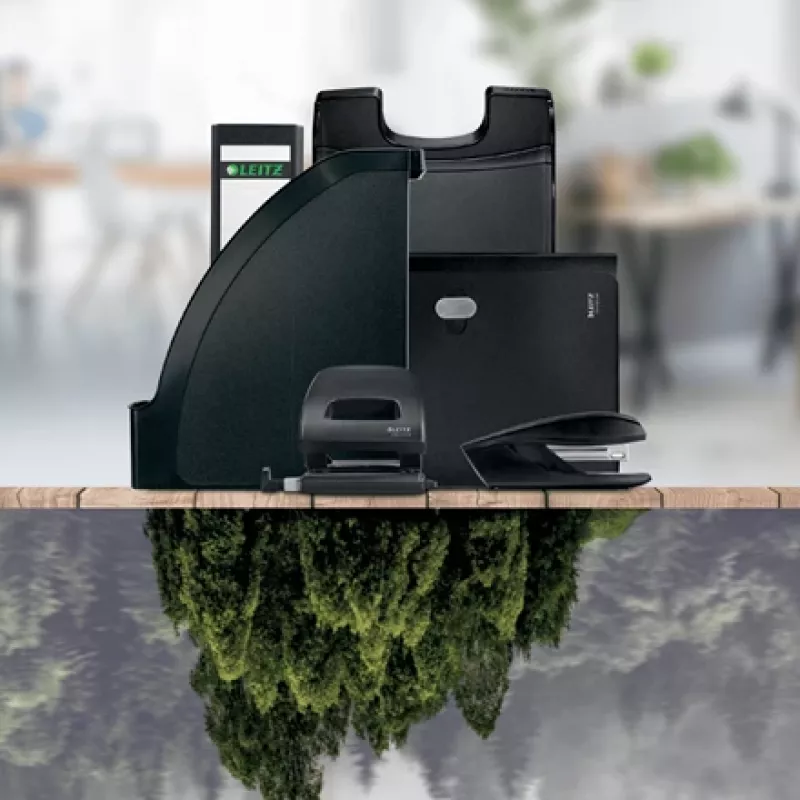 Leitz NeXXt Recycle skylamušis, 30 lapų, mėlynas, plastikinis, 8 cm, 5,5 mm, A6