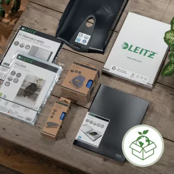 Leitz NeXXt Recycle skylamušis, 30 lapų, žalias, plastikas, 8 cm, 5,5 mm, A4, A5, A6, Folio, US-Quart, 8 x 8 x 8 cm