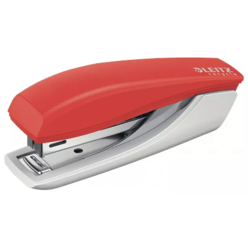 Leitz NeXXt Recycle Mini segiklis, 10 lapų, raudonas, standartinis suspaudimas, plastikas, 80 g/m², 3,5 cm