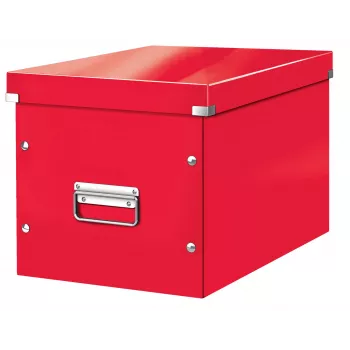 Leitz Box Click & Store WOW Cube didelė laikymo dėžė, Laikymo dėžė, Raudona, Stačiakampė, Kartoninė, Vienspalvė, Skirta naudoti patalpoje