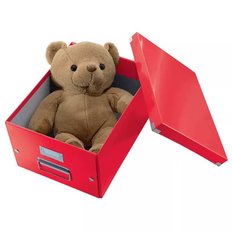 Leitz Box Click & Store WOW Cube didelė laikymo dėžė, Laikymo dėžė, Raudona, Stačiakampė, Kartoninė, Vienspalvė, Skirta naudoti patalpoje