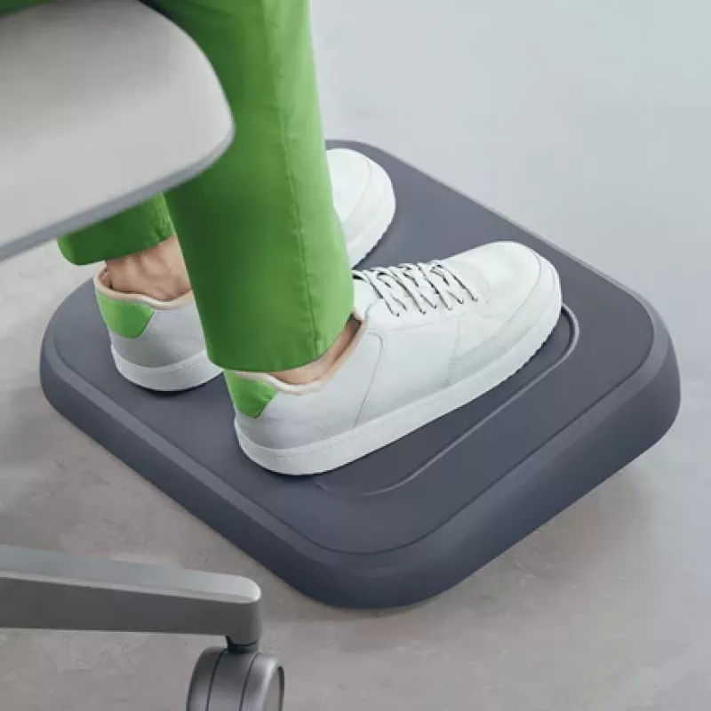 Leitz Ergo reguliuojama stalo kojų atrama, 80% perdirbto plastiko, pilka, perdirbtas plastikas, 34 cm, 42 cm, 340 mm, 420 mm