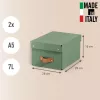 Leitz Puro laikymo dėžutė su dangčiu, maža, 7 L, 100 % perdirbto kartono, 2 vnt. pakuotė