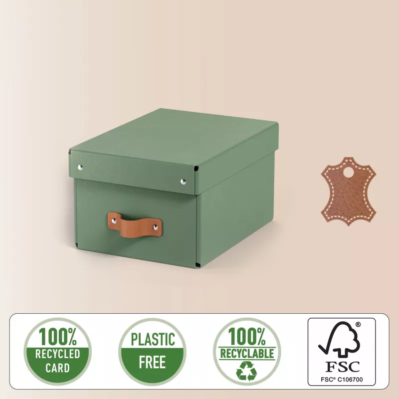 Leitz Puro laikymo dėžutė su dangčiu, maža, 7 L, 100 % perdirbto kartono, 2 vnt. pakuotė