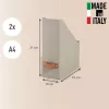 Leitz Puro žurnalų dėtuvė, 100% perdirbtas kartonas, pakuotėje 2 vnt., smėlio spalvos, kartonas, 100 mm, 260 mm, 310 mm, 310 g