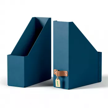 Leitz Puro žurnalų dėtuvė, 100% perdirbtas kartonas, 2 vnt. pakuotėje, Mėlyna, Kartonas, 100 mm, 260 mm, 310 mm, 310 g