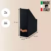 Leitz Puro Magazine File, 100% recycled card, pack of 2, Juoda, Carton, 100 mm, 260 mm, 310 mm, 310 g