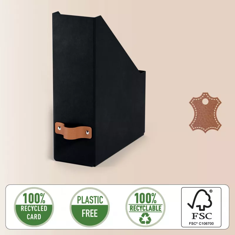 Leitz Puro Magazine File, 100% recycled card, pack of 2, Juoda, Carton, 100 mm, 260 mm, 310 mm, 310 g