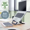Leitz Ergo itin plokščias reguliuojamas aliuminis nešiojamojo kompiuterio stovas
