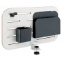 Leitz Ergo Small Pegboard Desk Organiser, 42x25 cm, MDF, Recycled plastic, Rubber, White, Clamp mount, Letter, Paper, Picture, 450 x 61 x 330 mm, 450 mm