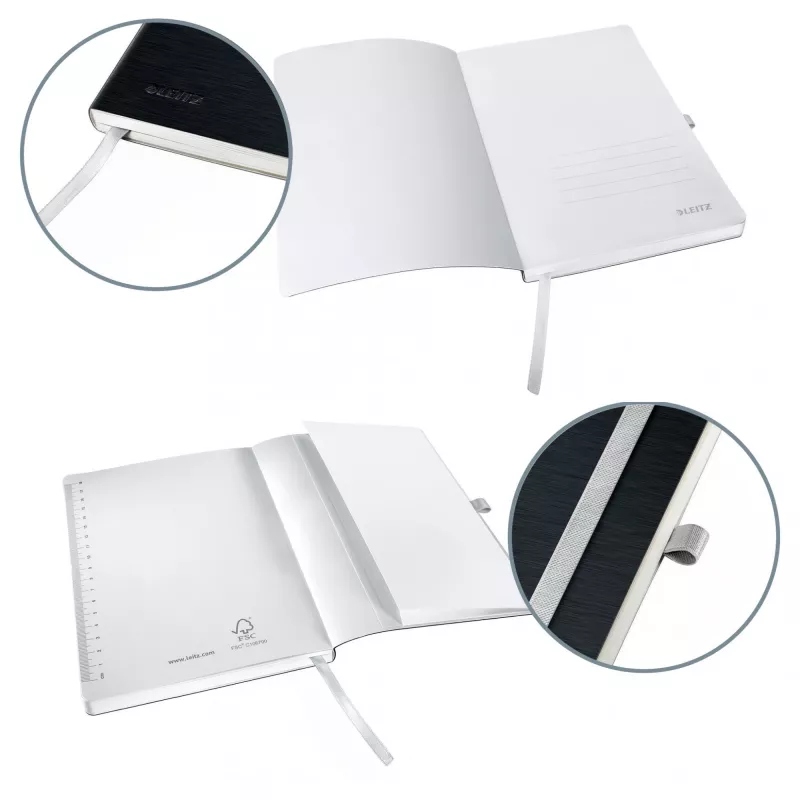 Leitz Style užrašų knygelė A5, be linijų, minkštu viršeliu, vienspalvė, juoda, A5, 80 lapų, 100 g/m², minkštas viršelis