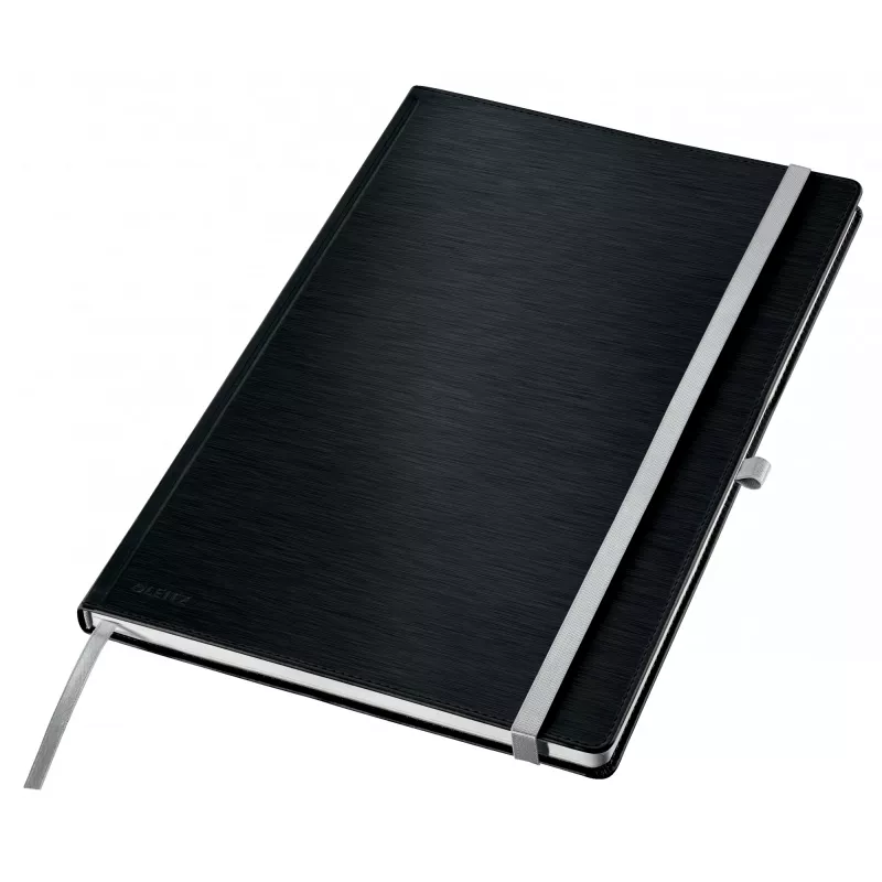 “Leitz Style” A4 formato linijinis sąsiuvinis kietu viršeliu, vienspalvis, juodas, A4, 80 lapų, 100 g/m², linijinis popierius