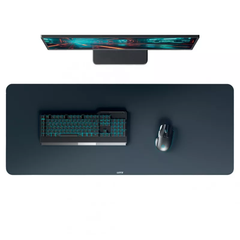 Leitz Extra Large Gaming Mat, Dark Pilka, Polypropylene (PP), 400 mm, 1000 mm, 3 mm, 800 g
