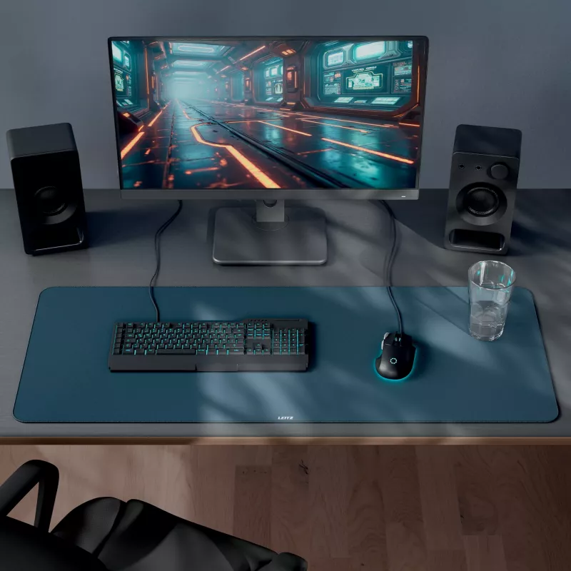 Leitz Extra Large Gaming Mat, Dark Pilka, Polypropylene (PP), 400 mm, 1000 mm, 3 mm, 800 g