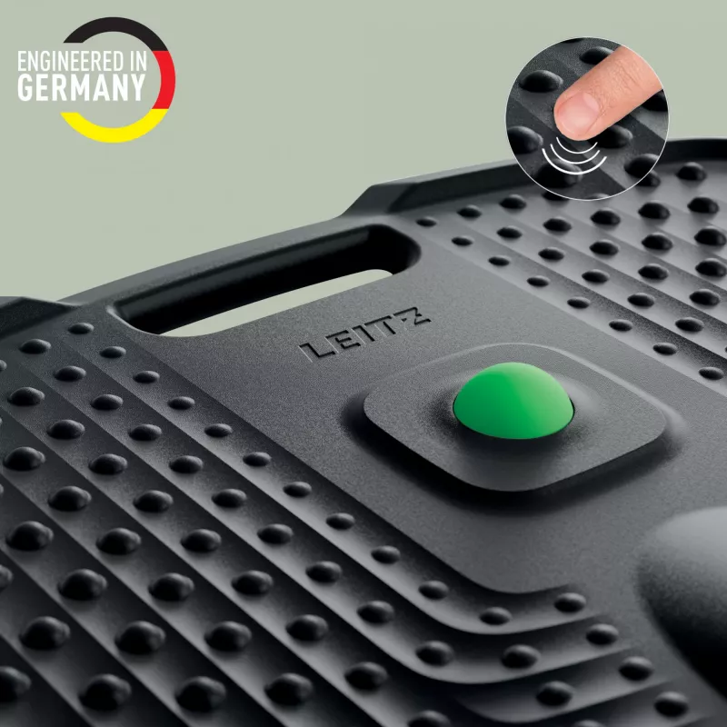 Leitz Ergo Active ergonominis nuovargį mažinantis stovėjimo kilimėlis, Stačiakampis, Juodas, Poliuretanas, Burbuliukai, Kinija, 605 x 681 mm