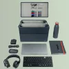 Leitz Fabric Compact Hot Desking Work Bag su dangčiu, laikymo krepšys, pilkas, stačiakampis, audinys, vienspalvis, suaugusiems