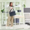 Leitz Fabric Compact Hot Desking Work Bag su dangčiu, laikymo krepšys, pilkas, stačiakampis, audinys, vienspalvis, suaugusiems