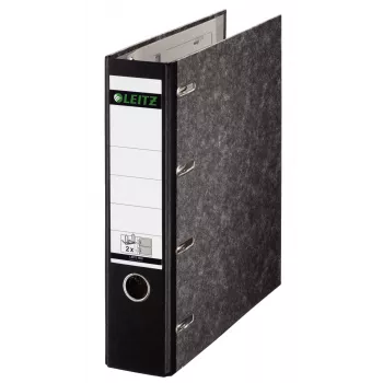 Leitz Double Mechanism Lever Arch File Classic Marbled, 2 x A5, Kartoninis, Juodas, Tekstūruotas paviršius, 1000 lapų, 80 g/m²