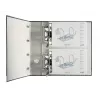 Leitz Double Mechanism Lever Arch File Classic Marbled, 2 x A5, Kartoninis, Juodas, Tekstūruotas paviršius, 1000 lapų, 80 g/m²
