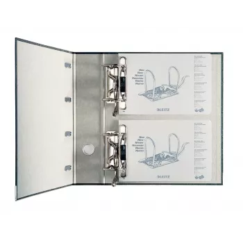 Leitz Double Mechanism Lever Arch File Classic Marbled, 2 x A5, Kartoninis, Juodas, Tekstūruotas paviršius, 1000 lapų, 80 g/m²