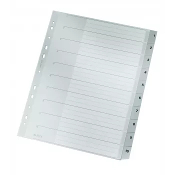Leitz 12800000 skiriamasis skirtukas Skaitmeninis skiriamasis skirtukas Kartonas Pilka