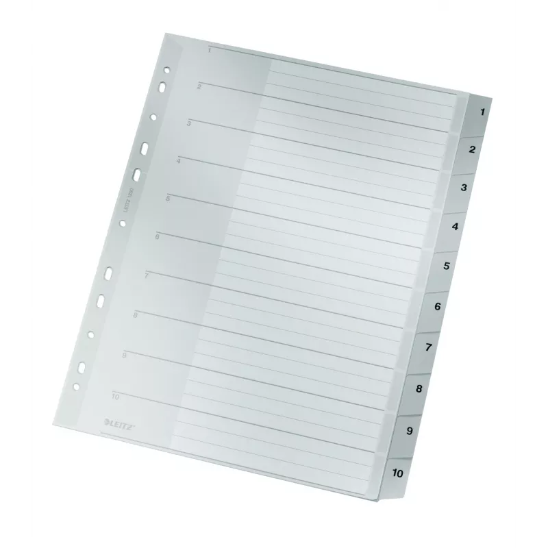 Leitz 12800000 skiriamasis skirtukas Skaitmeninis skiriamasis skirtukas Kartonas Pilka