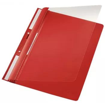 Leitz 41900025 ataskaitų viršelis PVC raudonas, permatomas