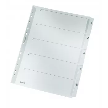 Leitz 43230000 skirtukai Skaitiniai skirtukai Kartonas, Plastikas Pilka
