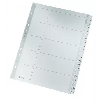 Leitz 43280000 abėcėlinis skirtukų rodyklė Kartoninis Pilka