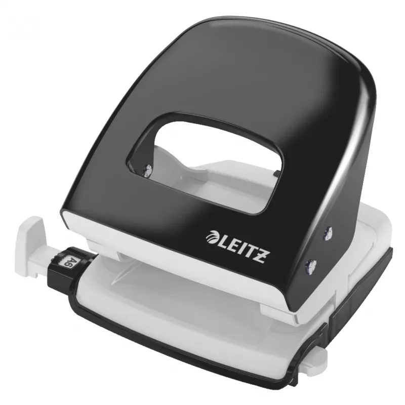 Leitz NeXXt perforatorius 5008, 2 skylių 30 lapų, 30 lapų, Juoda, Balta, Metalinis, 3 mm, A6, 107 mm