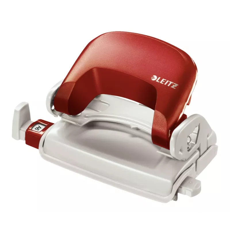 Leitz Hole Punch 5058 NeXXt, 2 skylės 10 lapų, 10 lapų, Raudona, Plastikas, 8 cm, 5,5 mm, A4