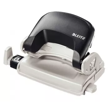 Leitz Hole Punch 5058 NeXXt, 2 skylių, 10 lapų, 10 lapų, juoda, plastikas, 8 cm, 5,5 mm, 5,5 mm