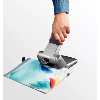 Leitz Heavy Duty Hole Punch, 65 lapai, juoda, pilka, 8 cm, 5,5 mm, A4, 130 mm