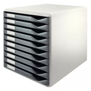 Leitz Form Set, 10 stalčių, Plastikinis, Pilka, 4.3 kg, 285 x 355 x 290 mm