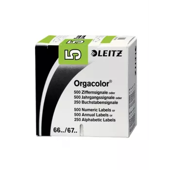 Leitz Orgacolor lipnios etiketės, suapvalintas stačiakampis, žalia