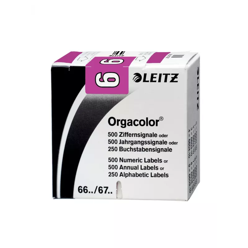 Leitz Orgacolor lipnios etiketės Apvalus stačiakampis Violetinė