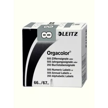 Leitz Orgacolor self-adhesive label Rounded rectangle Pilka